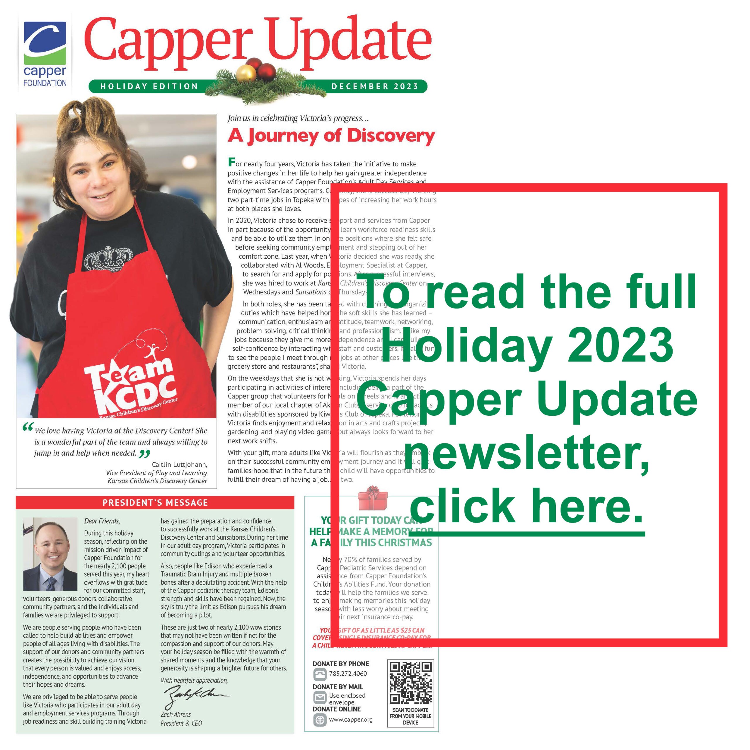 Capper Update Newsletter - Capper Foundation